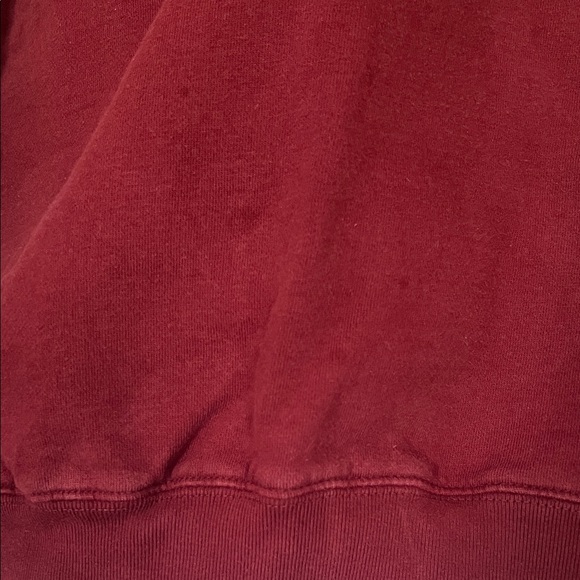 Brandy Melville Maroon Half-Zip Hoodie with New York Print - Picture 6 of 6